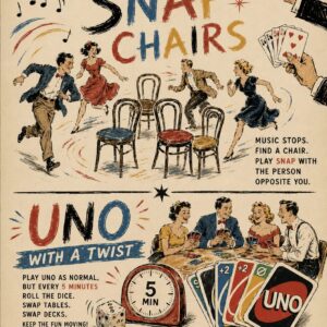 Snap Chairs and UNO with a Twist